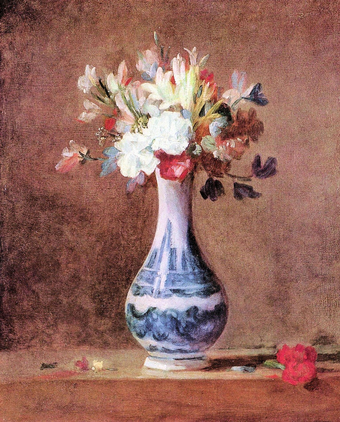 Flowers in a Vase by Jean Chardin