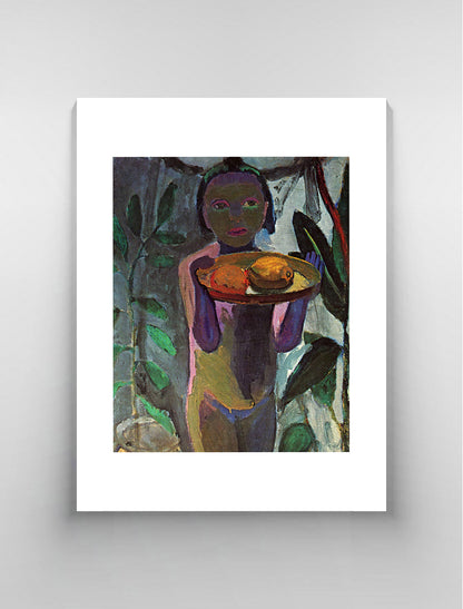 Child with goldfish glass by Paula Modersohn-Becker