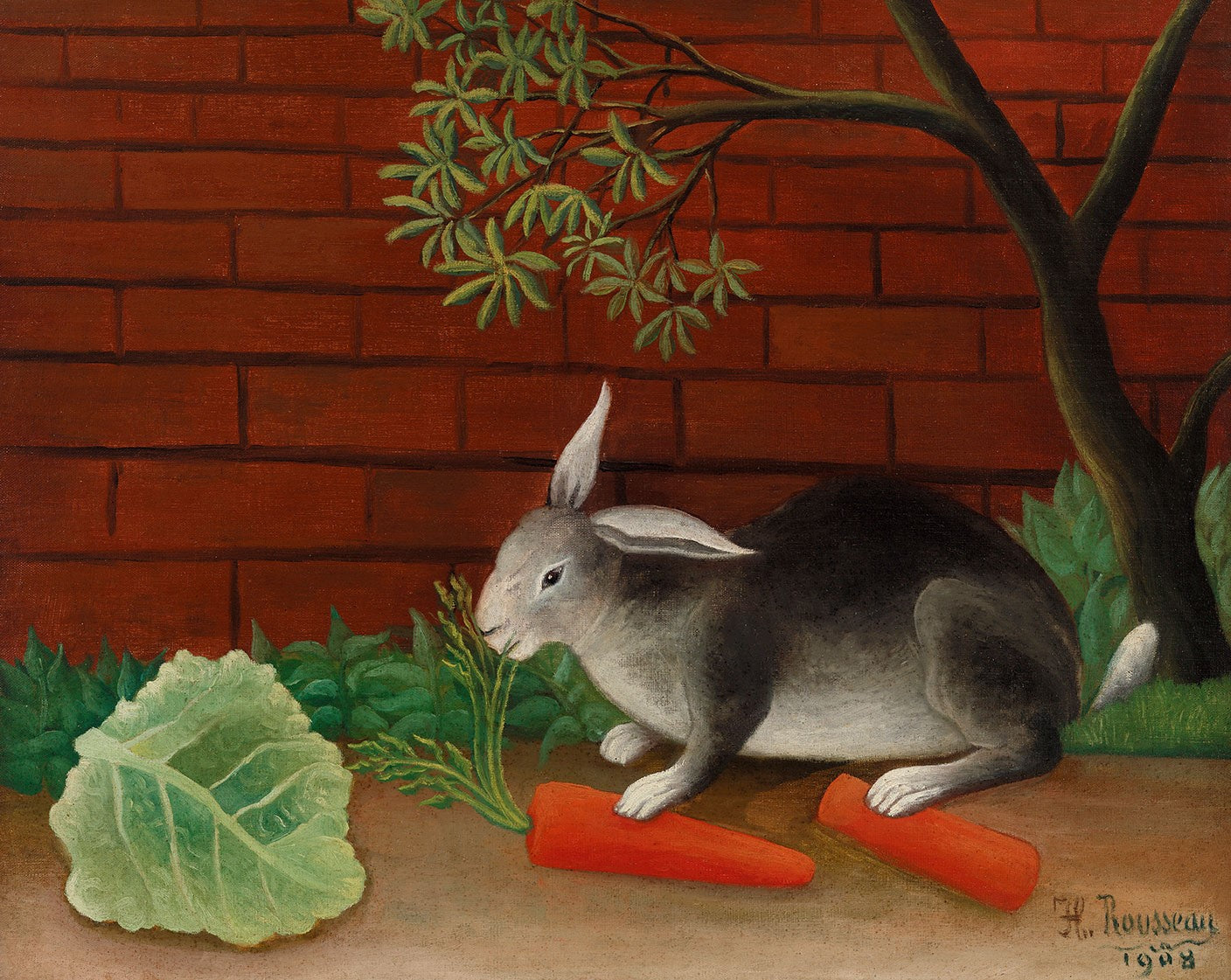 The Rabbit_s Meal by Henri Rousseau